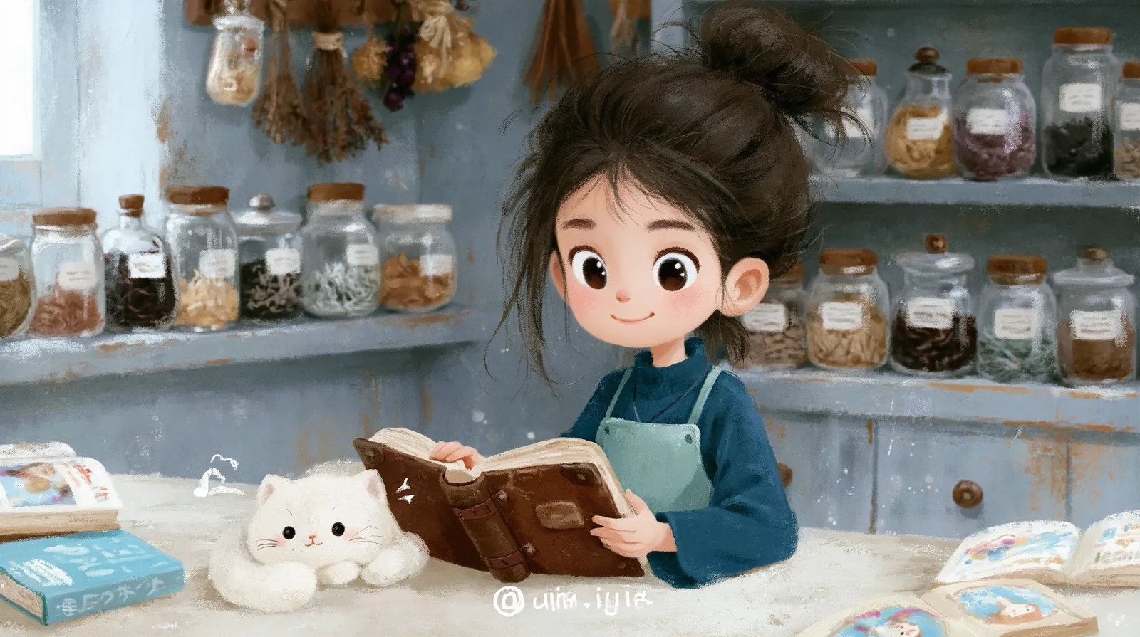 tchitcha. An enchanting cozy illustration of a young woman wi 6eda5896 8c92 4eca abd5 87afec898f7b 0 pour maigrir