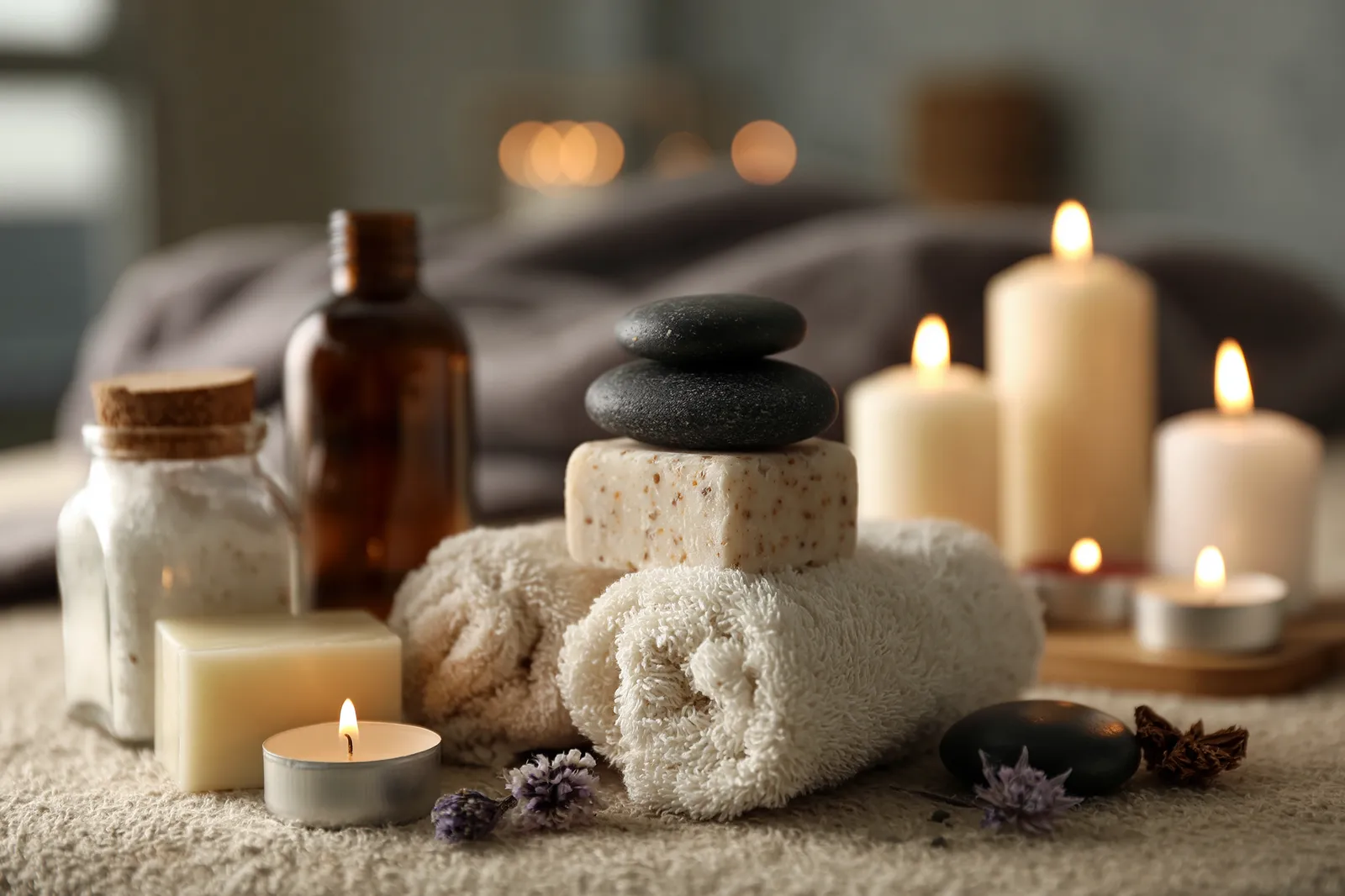 tchitcha. Beautiful spa composition on massage table in welln 2f839427 7e32 43dc 87c0 050140665230 0 pour maigrir