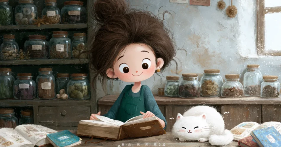 tchitcha. An enchanting cozy illustration of a young woman wi 6eda5896 8c92 4eca abd5 87afec898f7b 0 pour naturopathie